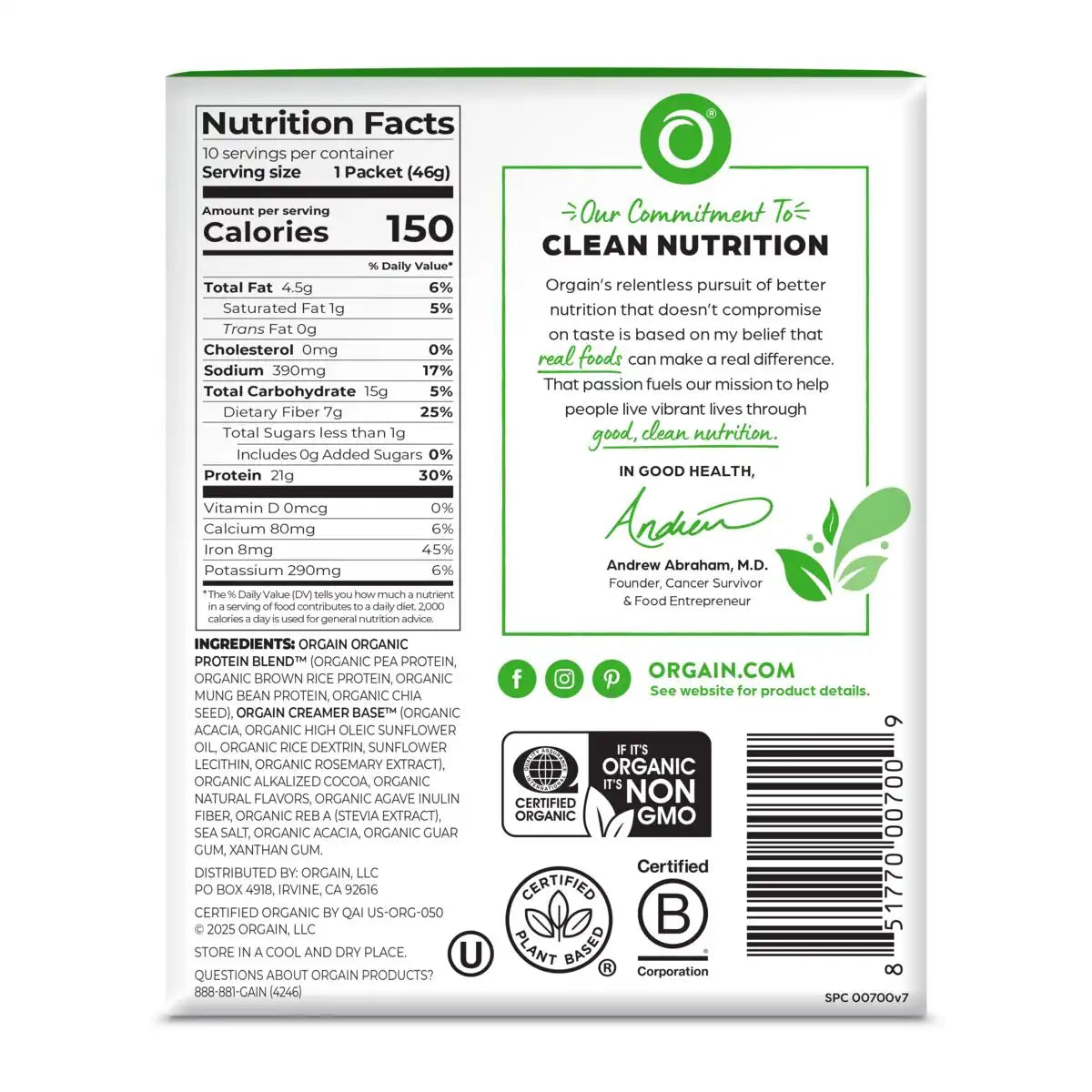 851770007009-v7-Orgain-ProteinPowder-46g-10ct-Chocolate-20250519-Back-HIRES-web_1200px.jpg